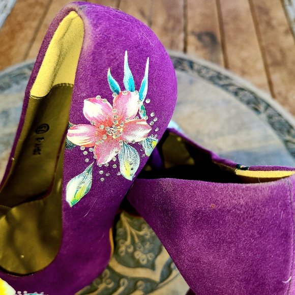 Women's Classy Pumps with Stunning Hidden Platform Heel Sz 7.5 CR Collection - Picture 3 of 12